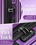 sukiost Checked Luggage, 25 Inch Hardside Suitcase, Lightweight Hardshell with TSA Lock, Large Suitcase with Spinner Wheels