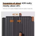 MUXING Wide Trolley Luggage Front Opening Multi-Functional Women 20-Inch Small Lightweight Boarding Box 24-Inch Men's Suitcase