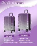 sukiost Checked Luggage, 25 Inch Hardside Suitcase, Lightweight Hardshell with TSA Lock, Large Suitcase with Spinner Wheels