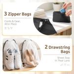 All-in-One 22 Pcs Packing Cubes for Travel Essentials –Includes Cubes,toothbrush covers，Silicone Bottle Cover,zipper bags, Matte Cosmetic Bag, Drawstring bag for Carry-On & Suitcase