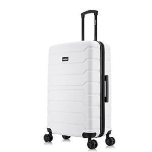 InUSA TREND Luggage with Spinner Wheels | Durable Lightweight Hardside Suitcase, Travel bag with Handle and Trolley, 28-Inch Large Checked luggage | White
