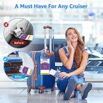 5 Pack Cruise Luggage Tag Holders for Carnival, NCL, Princess, MSC Cruise Ships, Clear Cruise Tags Holders with Zip Seal by FUNMCAN, Wide Waterproof Cruise Essentials Cruise Accessories Must Haves
