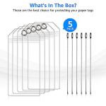 5 Pack Cruise Luggage Tag Holders for Carnival, NCL, Princess, MSC Cruise Ships, Clear Cruise Tags Holders with Zip Seal by FUNMCAN, Wide Waterproof Cruise Essentials Cruise Accessories Must Haves