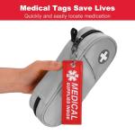 MEDMAX Medical Supplies Inside Luggage Tag 2 Pack, Double Sided Emergency Medical Alert Keychain Tags for CPAP Respiratory Equipment, Diabetes, Allergy Bag
