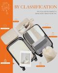 HOTOR Packing Cubes for Suitcases - 6 Pieces, Light Packing Cubes for Travel, Premium Suitcase Organizer Bags Set, Space-Saving Luggage Organizers, Travel Accessories and Essentials, Beige