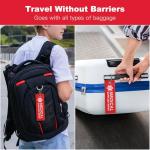 MEDMAX Medical Supplies Inside Luggage Tag 2 Pack, Double Sided Emergency Medical Alert Keychain Tags for CPAP Respiratory Equipment, Diabetes, Allergy Bag