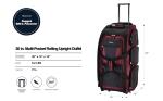 Travelers Club 30" Xpedition Rolling Duffel Bag, Crimson Red