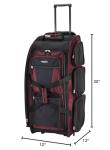 Travelers Club 30" Xpedition Rolling Duffel Bag, Crimson Red