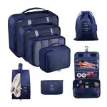 Ebbniur Packing Cubes, 8 Pcs Travel Packing Organizers for Suitcases, Large Capacity Travel Luggage Organizers Set includes 8 Storage Bags, Travel Essentials for Women or Men (Navy Blue)