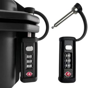 LAFENLIN 2-Pack Gun Case Locks, TSA Approved 3-Digit Heavy Duty Padlocks for Secure Air Travel & Home Storage, Fits Gun, Rifle, Handgun, Shotgun & Pistol Cases, Black