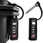 LAFENLIN 2-Pack Gun Case Locks, TSA Approved 3-Digit Heavy Duty Padlocks for Secure Air Travel & Home Storage, Fits Gun, Rifle, Handgun, Shotgun & Pistol Cases, Black