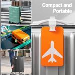 2 Pack Silicone Luggage Tag with Name ID Card Perfect to Quickly Spot Luggage Suitcase, TSA Approved, Luggage Identifiers for Suitcases and Bags, Privacy Protection Travel Suitcase Tags