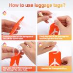 2 Pack Silicone Luggage Tag with Name ID Card Perfect to Quickly Spot Luggage Suitcase, TSA Approved, Luggage Identifiers for Suitcases and Bags, Privacy Protection Travel Suitcase Tags