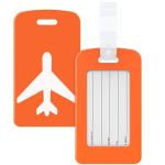 2 Pack Silicone Luggage Tag with Name ID Card Perfect to Quickly Spot Luggage Suitcase, TSA Approved, Luggage Identifiers for Suitcases and Bags, Privacy Protection Travel Suitcase Tags