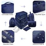 Ebbniur Packing Cubes, 8 Pcs Travel Packing Organizers for Suitcases, Large Capacity Travel Luggage Organizers Set includes 8 Storage Bags, Travel Essentials for Women or Men (Navy Blue)