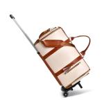 BSAKG 3-in-1 Rolling Garment Duffel Travel Bag, Wrinkle-Free Hanging Travel Bag with 2 Rolling Wheels Waterproof PU Leather Carry On Size for Business Trip Wedding Weekend Getaway for women men