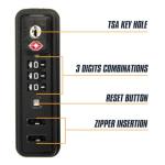 Ech.Apr Travel Locks TSA Approved, 2 Pack Built-in Combination Luggage Replacement Locks, 3-Digit Code TSA Suitcase Lock for Backpack, Baggage, Travel Bags Black - JS-507B