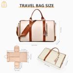 BSAKG 3-in-1 Rolling Garment Duffel Travel Bag, Wrinkle-Free Hanging Travel Bag with 2 Rolling Wheels Waterproof PU Leather Carry On Size for Business Trip Wedding Weekend Getaway for women men