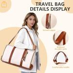 BSAKG 3-in-1 Rolling Garment Duffel Travel Bag, Wrinkle-Free Hanging Travel Bag with 2 Rolling Wheels Waterproof PU Leather Carry On Size for Business Trip Wedding Weekend Getaway for women men