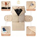 BSAKG 3-in-1 Rolling Garment Duffel Travel Bag, Wrinkle-Free Hanging Travel Bag with 2 Rolling Wheels Waterproof PU Leather Carry On Size for Business Trip Wedding Weekend Getaway for women men