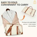 BSAKG 3-in-1 Rolling Garment Duffel Travel Bag, Wrinkle-Free Hanging Travel Bag with 2 Rolling Wheels Waterproof PU Leather Carry On Size for Business Trip Wedding Weekend Getaway for women men