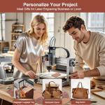 iFForce Laser Engraving Khaki Luggage Tags Material - 10 Sets Ideal Laserable Engravable Faux PU Leather Gifts - Lasable Leatherette Name ID with Flap Cover for Suitcases Bag Backpack During Trip