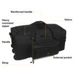 124L Large Capacity Tactical Duffel Bag Rolling Luggage for Heavy-Duty Camping Hiking Luggage Travel Suitcase