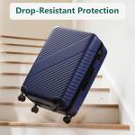 28 Inch Checked Luggage, ABS Hardside Suitcase with Spinner Wheels, TSA Security Lock, Lightweight Large Luggage for Women, Men, Expandable Travel Suitcase for Business, Road Trips & Family Vacations