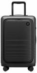 Monos Carry-On Pro Plus Luggage (23"), Hardside Spinner Suitcase with TSA Lock & Front Pocket, Airline Approved, Midnight Black