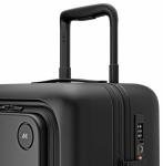 Monos Carry-On Pro Plus Luggage (23"), Hardside Spinner Suitcase with TSA Lock & Front Pocket, Airline Approved, Midnight Black