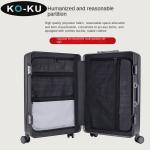 KO-KU Ultra Light Aluminium Frame Wide Trolley Luggage Female Large Capacity Suitcase Mute Universal Wheel Password Box