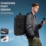 Beraliy Travel Backpack for Men Women, Large Carry On Backpack, Personal Item Bag Airline Approved, 17 inch Laptop Backpack, Business Work Gym Weekender Bag, Black