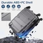 Coolife Luggage Expandable(only 28") Suitcase PC+ABS Spinner Built-In TSA lock 20in 24in 28in Carry on