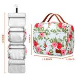 Bosidu Hanging Travel Toiletry Bag, Large Capacity Cosmetic Travel Toiletry Organizer for Women with 4 Compartments & 1 Sturdy Hook, Perfect for Daily Use/Christmas