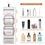 Bosidu Hanging Travel Toiletry Bag, Large Capacity Cosmetic Travel Toiletry Organizer for Women with 4 Compartments & 1 Sturdy Hook, Perfect for Daily Use/Christmas