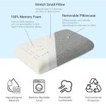 LSFFM Travel & Camping Memory Foam Pillow, Travel Essentials, Hammock Pillows with Double-Layered Pillow Cover, Easy to Clean, Compact Travel Pillows for Sleeping (Grey)