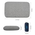 LSFFM Travel & Camping Memory Foam Pillow, Travel Essentials, Hammock Pillows with Double-Layered Pillow Cover, Easy to Clean, Compact Travel Pillows for Sleeping (Grey)