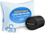 Small Cooling Shredded Memory Foam Pillow for Travel & Camping, Compressible Adjustable Gel Bed Pillow Washable Cover, Medium Firm Neck Lumbar Support, Ideal Sleeping,Car,Airplane,Toddler,Backpacking