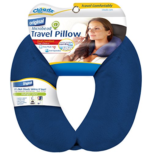 Navy Cloudz Microbead Travel Neck Pillow
