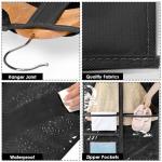 Univivi Dance Costume Bags Garment Bag 40 Inch Hanging Clothes for Dance Competitions, with 3 Medium Clear Zipper Pockets for Dance Costumes, Closet Storage (Black) - 4 Pack