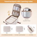 LOVEVOOK 40L Travel Backpack for Women,Carry on Luggage Backpack Flight Approved with 3 Packing Cubes,Waterproof Personal Item Travel Bag fits 17 Inch Laptop,Overnight Weekender Business Daypack