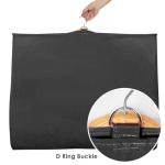 Univivi Dance Costume Bags Garment Bag 40 Inch Hanging Clothes for Dance Competitions, with 3 Medium Clear Zipper Pockets for Dance Costumes, Closet Storage (Black) - 4 Pack