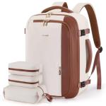 LOVEVOOK 40L Travel Backpack for Women,Carry on Luggage Backpack Flight Approved with 3 Packing Cubes,Waterproof Personal Item Travel Bag fits 17 Inch Laptop,Overnight Weekender Business Daypack