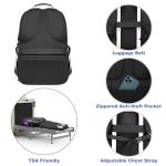 Z-MGKISS 52L Travel Backpack for Women, Large Waterproof Anti-Theft Backpack 17.3 Inch with USB Port, TSA-Approved Daypack, Gifts for Women Teacher Business College, Purple