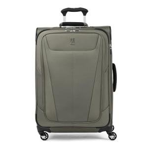 Travelpro Maxlite 5 Softside Expandable Checked Luggage with 4 Spinner Wheels, Lightweight Suitcase, Men and Women, Slate Green, Checked Medium 25-Inch