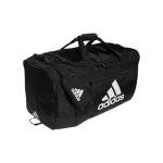 adidas Unisex Adult Defender IV Large Duffel, Sports Duffle Men and Women, Durable Gym Bags, Black/White, Medium (66L)