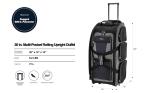Travelers Club 30" Xpedition Upright Rolling Travel Duffel Bag, Charcoal Grey, Large