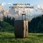 NINETYGO Top Opening Carry On Luggage 22x14x9 Airline Approved, Expandable & Lightweight, Scratch Resistant PC Hardside with Deep Cabin Design, TSA Lock & 360° Spinner Wheels(Dark Black, Alps)