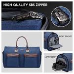 Convertible Garment Bag with Toiletry Bag, Modoker Carry on Garment Duffel Bag for Men Women - 2 in 1 Hanging Suitcase Suit Travel Bags, Blue