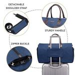 Convertible Garment Bag with Toiletry Bag, Modoker Carry on Garment Duffel Bag for Men Women - 2 in 1 Hanging Suitcase Suit Travel Bags, Blue